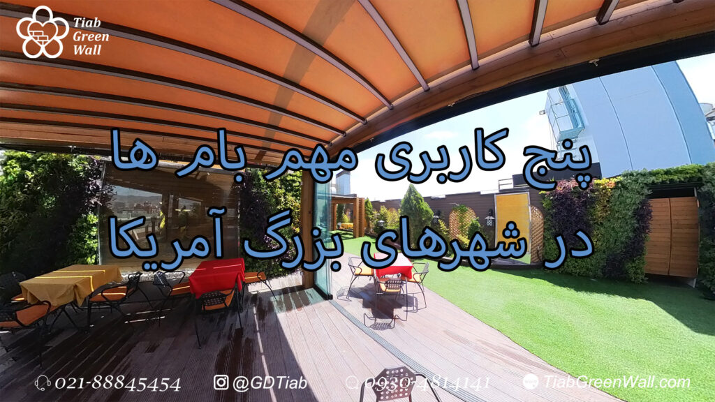 پنج کاربری مهم بام ها در شهرهای بزرگ آمریکا